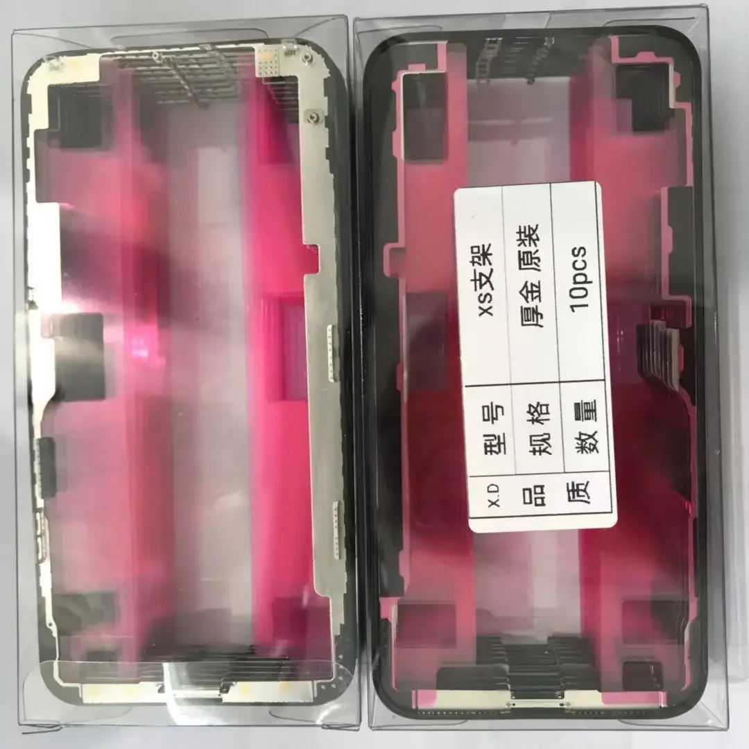 5 pz/lotto Cornice Frontale di Alta Qualità per iPhone 14 Plus, 17 Pro Max, 15 Pro Max, 16 Pro Max, 16, 15, 13 Pro Max, 12 mini - Cornice Centrale LCD