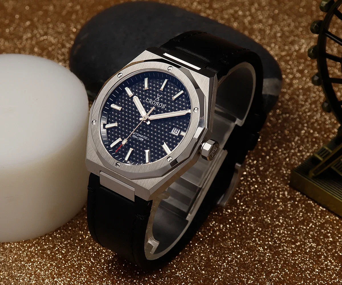 Cronos Watch 39Mm Skyline Automatic PT5000 SW200 Wristwatches10ATM