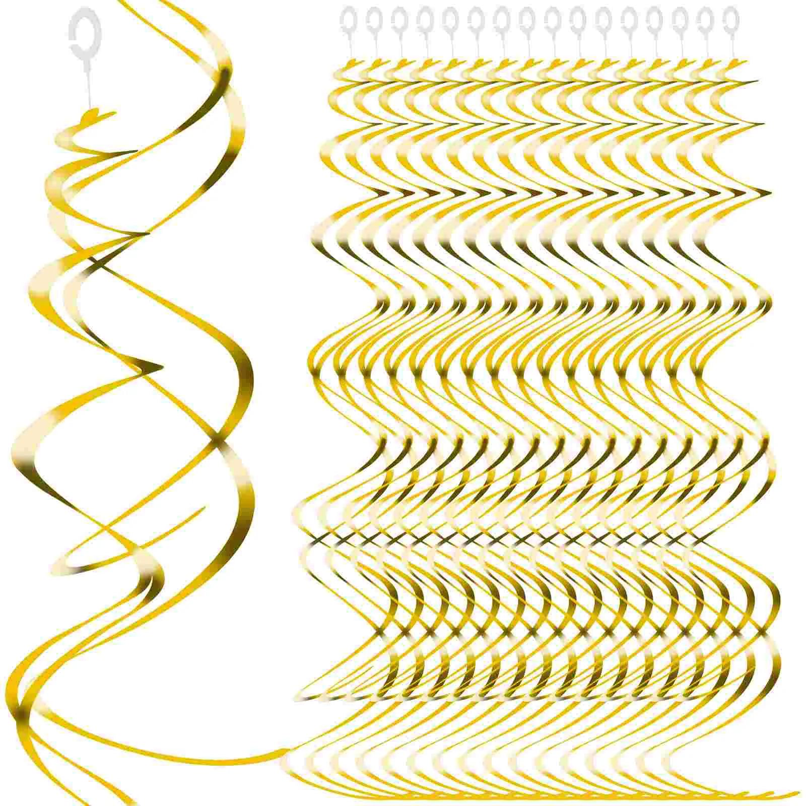 

30 Pcs Ceiling Spiral Ornaments New Year Hanging Swirls Pvc Birthday Party Decorations