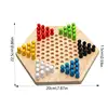 Chinese Checkers Set Wooden Educational Board Kids Classic Checkers Set Strategy Board Set Kid Family Toy Chess board game Gift 6