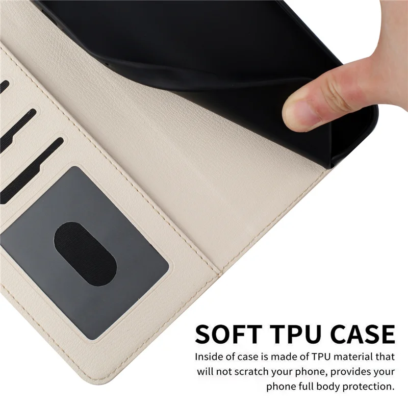 Fashion Flip Book Leather Wallet Case with Kawaii Cat Design