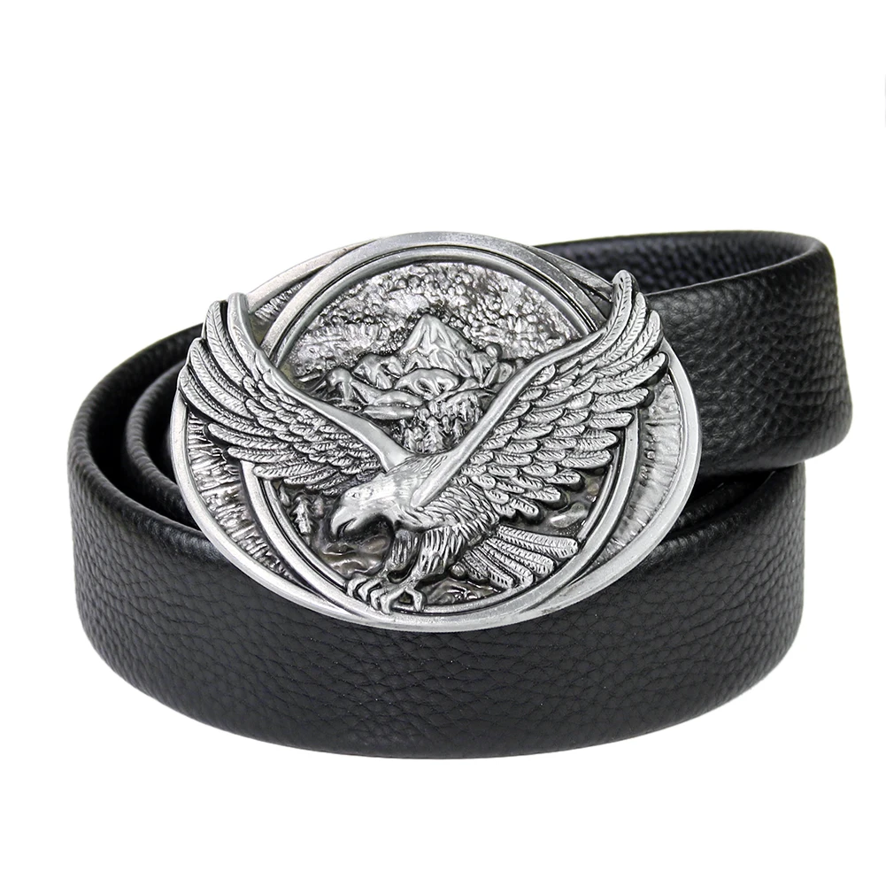 

Zinc Alloy 3D Animal Flying Eagle Fastener Retro Western Cowboy Raptor Vulture Plating Belt Buckle for Men Women Jeans Accessory