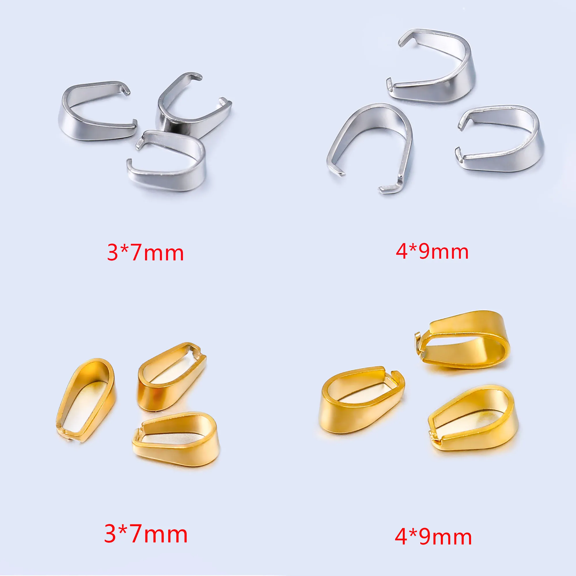 50 Stück 18K Gold PVD plattierte Edelstahlverschlüsse Kautionen Charm Melonensamen Schnalle Anhänger DIY Halskette Verbinder Schmuck finden – Detail 3