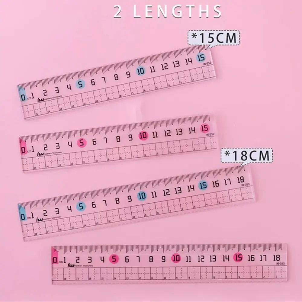 창의적인 투명 자, 근시 방지 플라스틱 눈금자, 물결선 직선 자, 학생 선물
