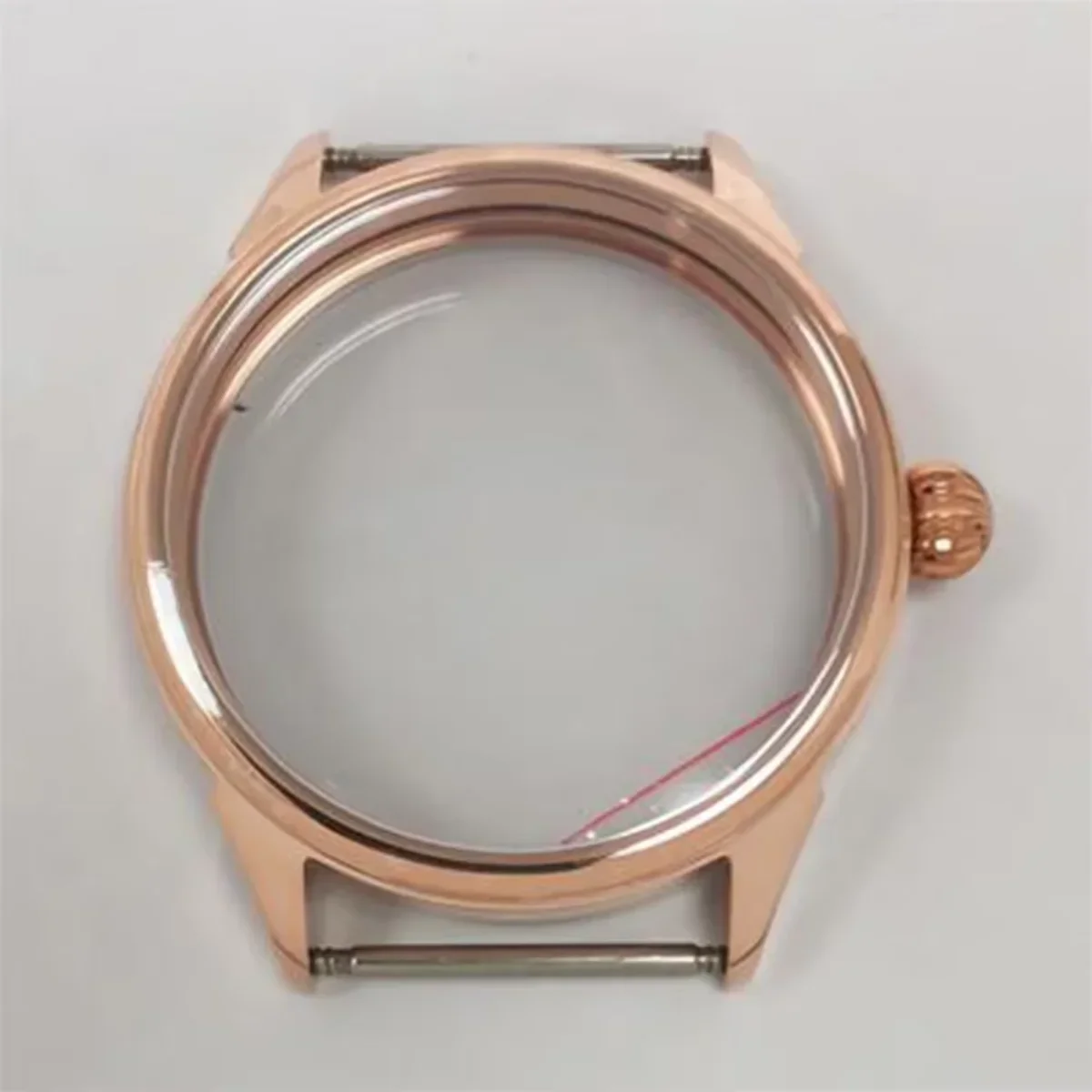 Luxury Stainless Steel Watch Case - 42mm, Silver/Black/Rose Gold Finish