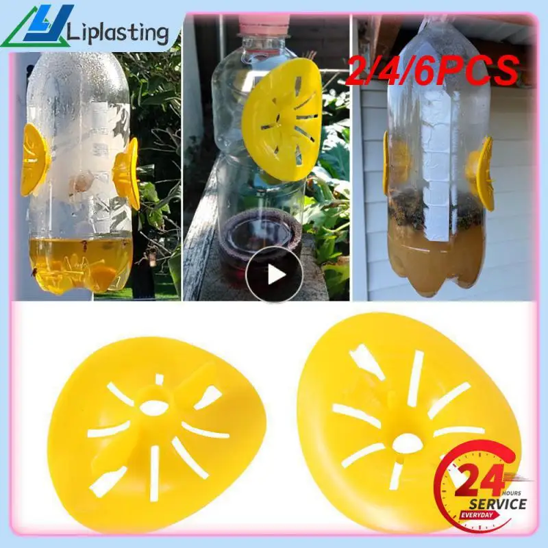 

2/4/6PCS Wasp Trap Catcher Flower Shape Flying Insects Funnel Trap Bee Hornet Catcher Garden Outdoor Hanging Pest Control Tool