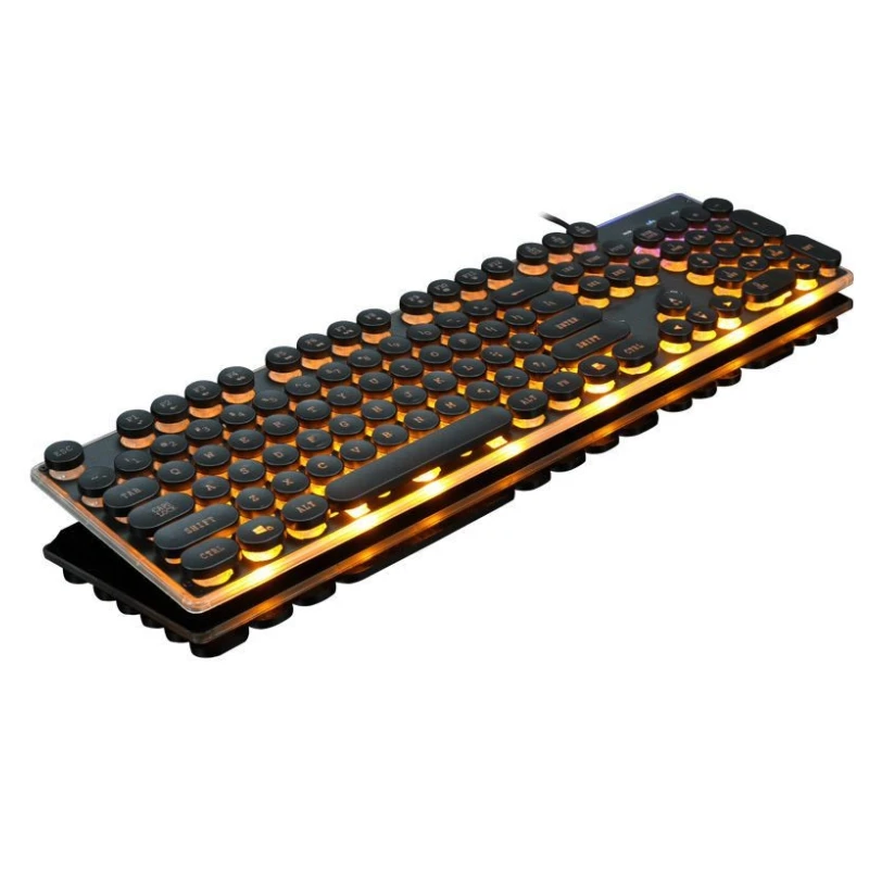 RGB Backlit Gaming Keyboard LED Punk Key USB Wired MultiMedia Mechanical Gaming Keyboards For PC Computer Laptop Desktop Teclado 