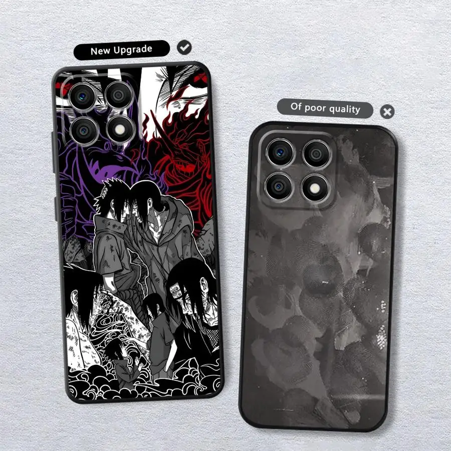 Anime Man Itachi Black Soft Phone Cover
