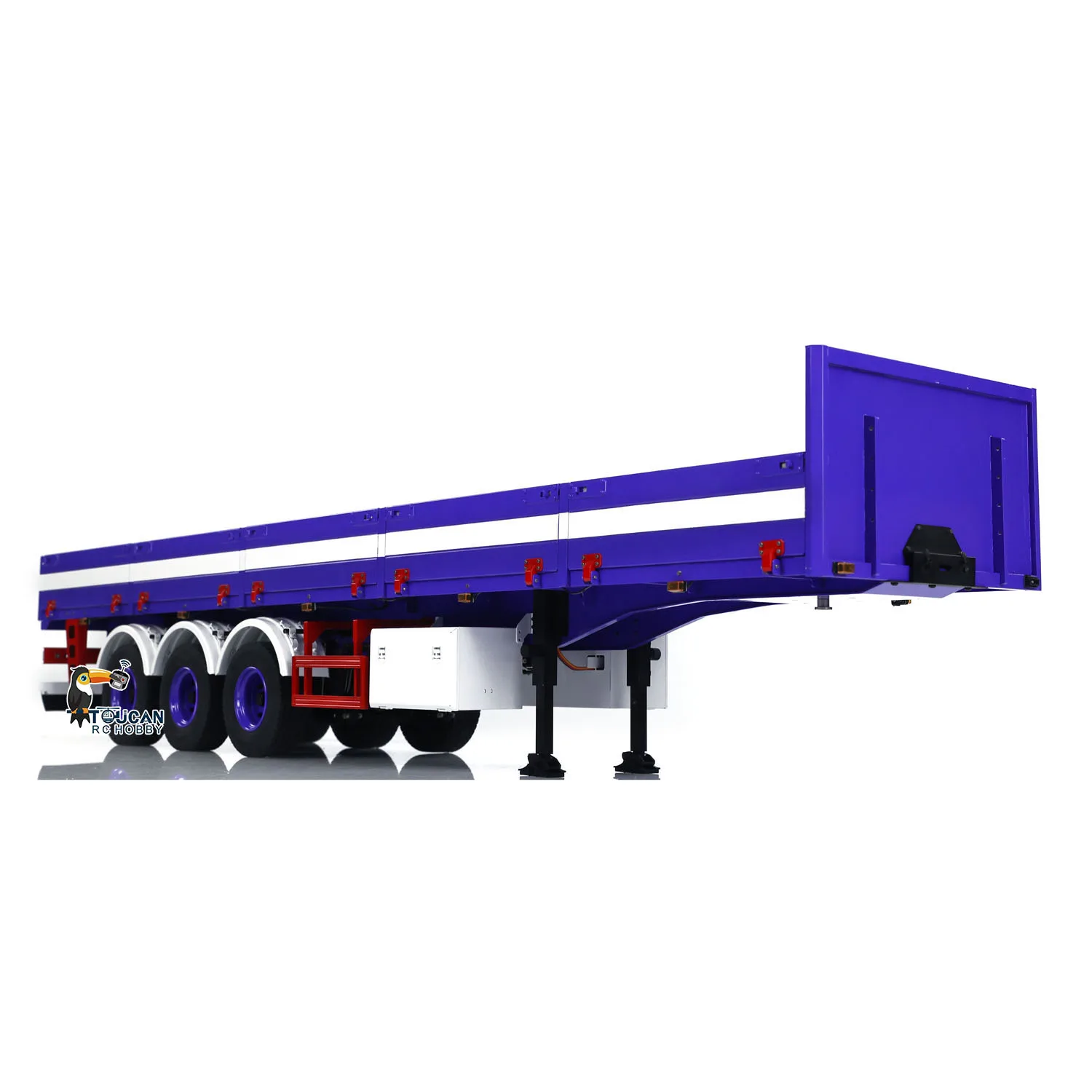 Spare Parts 3 Axles 1/14 Metal Semi Trailer Accessories for Toys Remote Control Tractor Car RC Dump Trucks Vehicle THZH1996 3