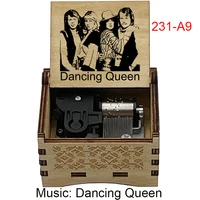 Dancing Queen Wind Up 18 note Music Box Wood Mechanism Musical Gifts for Birthday Valentine's Day Christmas Thanksgiving 1