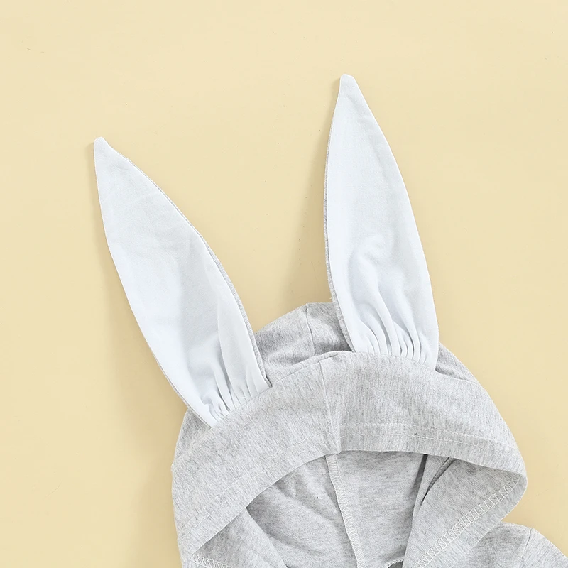 Easter Outfit Baby Girl Boy Carrot Long Sleeve Romper Jumpsuit Rabbit Ears Hooded Newborn Easter Bunny Costume