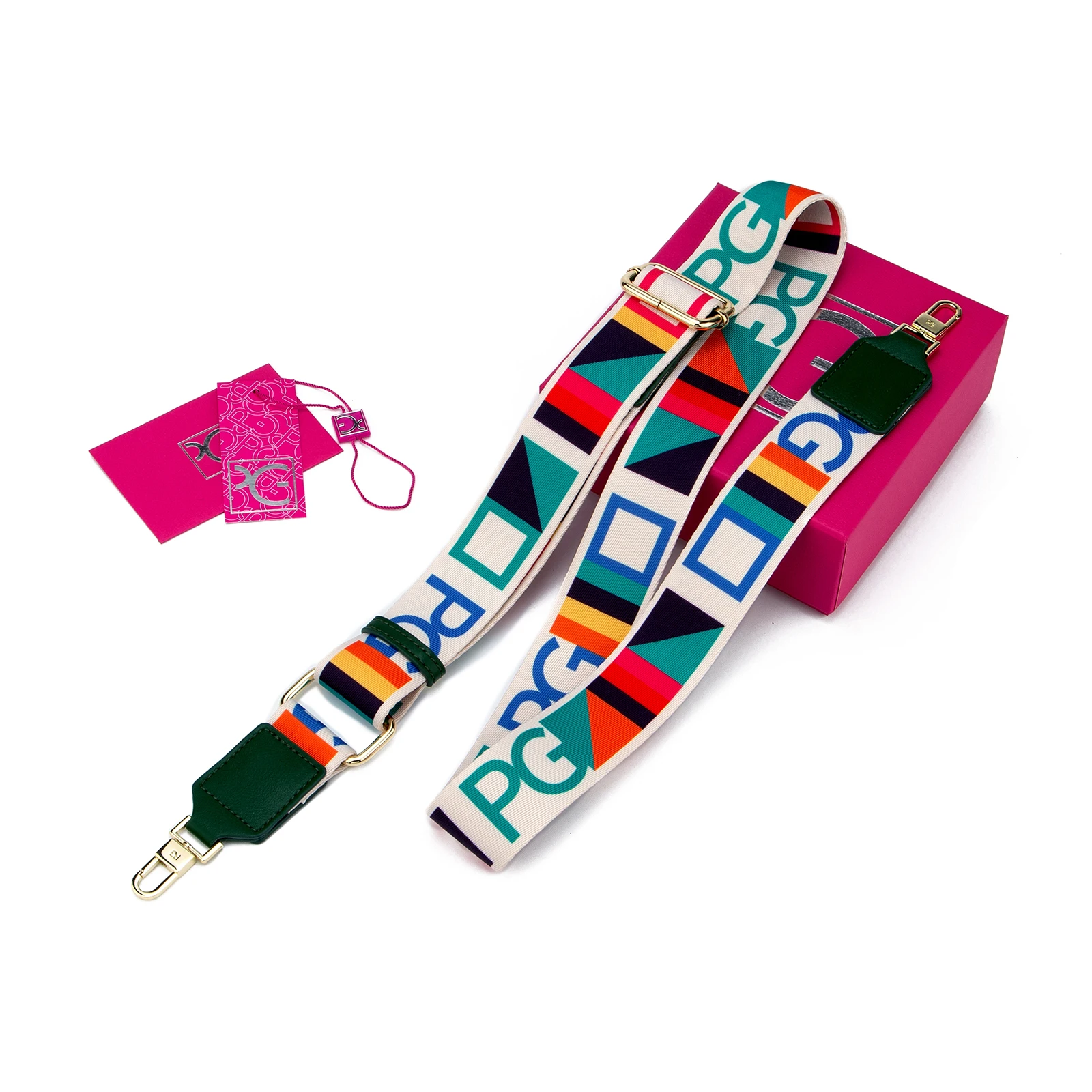 Elegant jacquard bag accessory strap