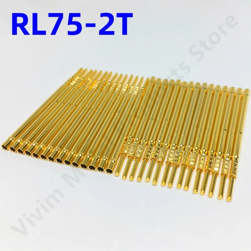 100pcs RL75-2T prüf stift PL75-B1 buchse messing rohr nadel hülse sitz crimp verbinden sonde hülse 35,6mm außen durchmesser 1,32mm – Detail 4