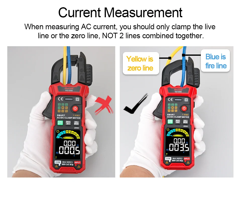 Achetez GVDA GD168B Mettrement de Prince Muttrique Multimètre Numérique  True RMS Auto Range NCV DC AC Tester de Tension de Chine