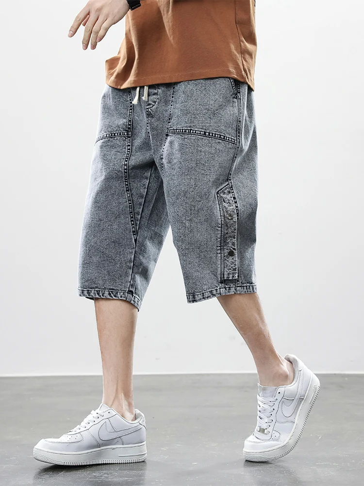 Short Jean Déchiré Pour Homme - Style Baggy Vintage, Coupe Droite Et Confortable, Idéal Pour L'été - 7