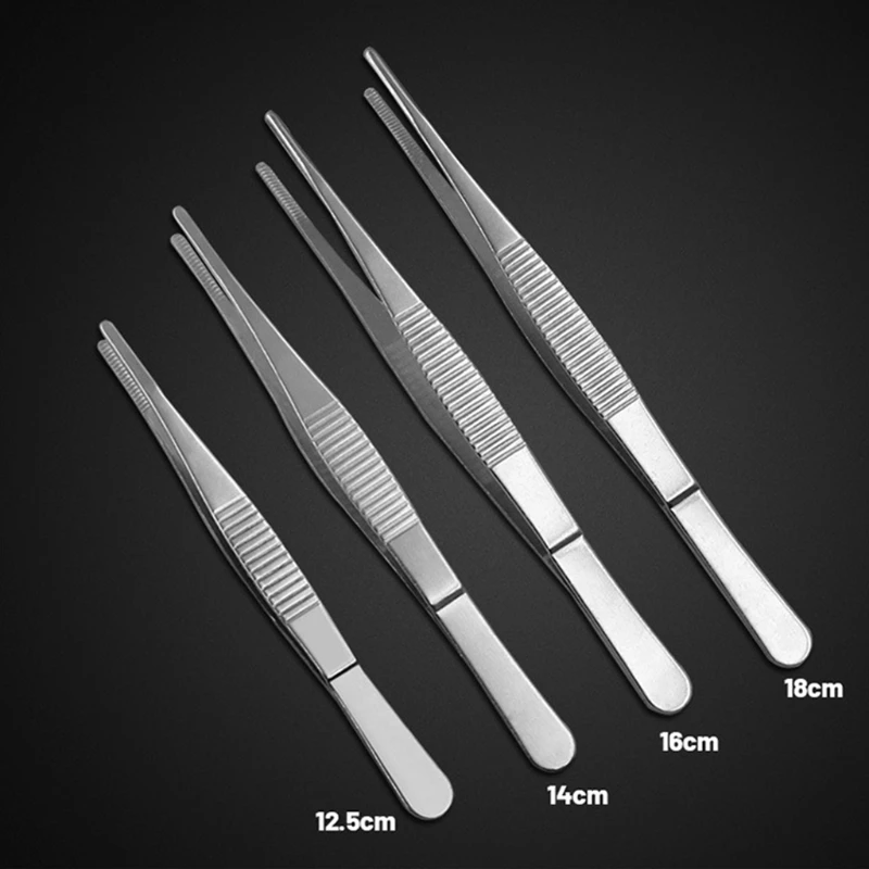 CurvedForcepsStainlessSteelTweezersHomeMedicalDentalPrecision