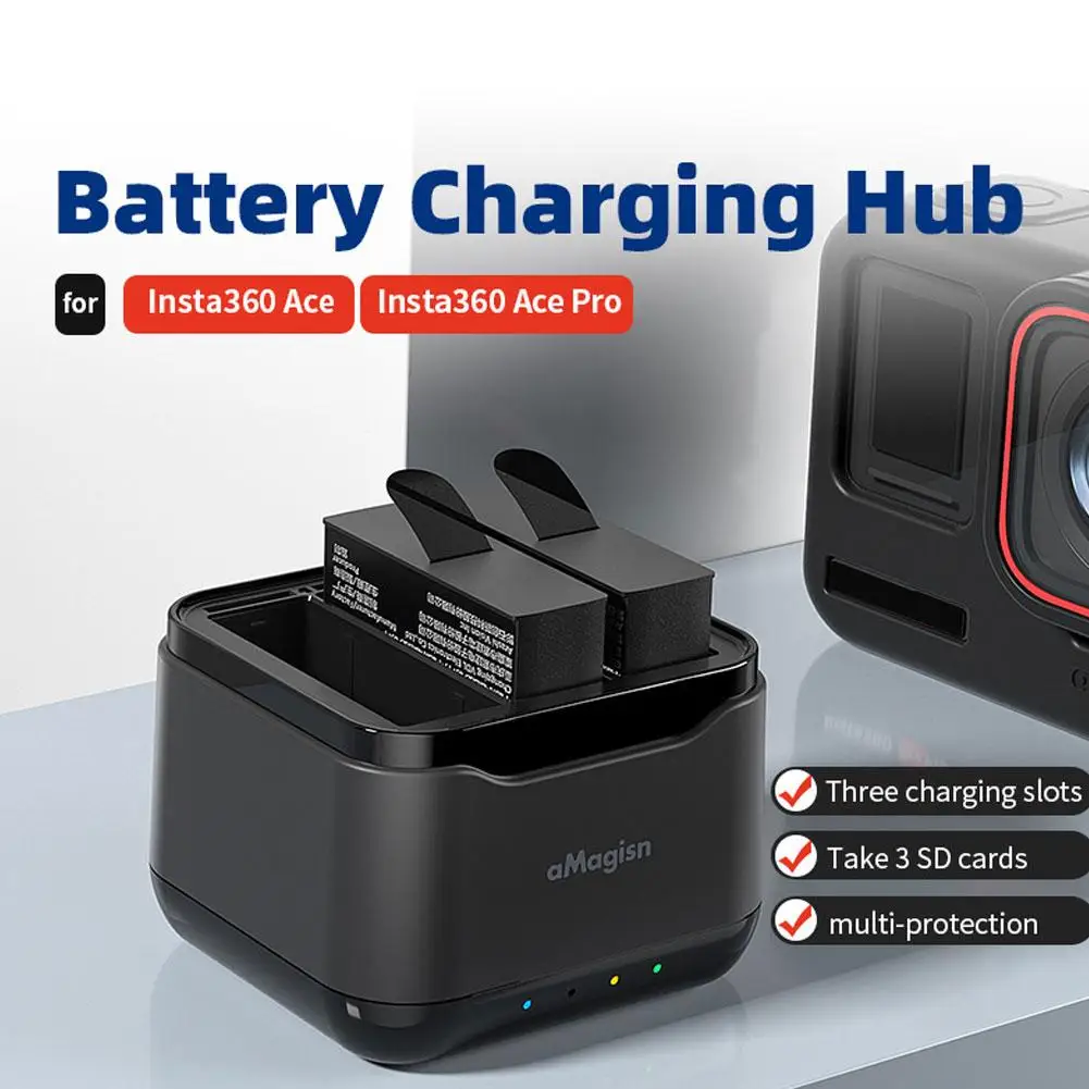 고속 충전 허브 충전 박스, Insta360 Ace Pro 전원 충전기, Insta 360 Ace 액션 카메라 액세서리, 1650mAh 배터리