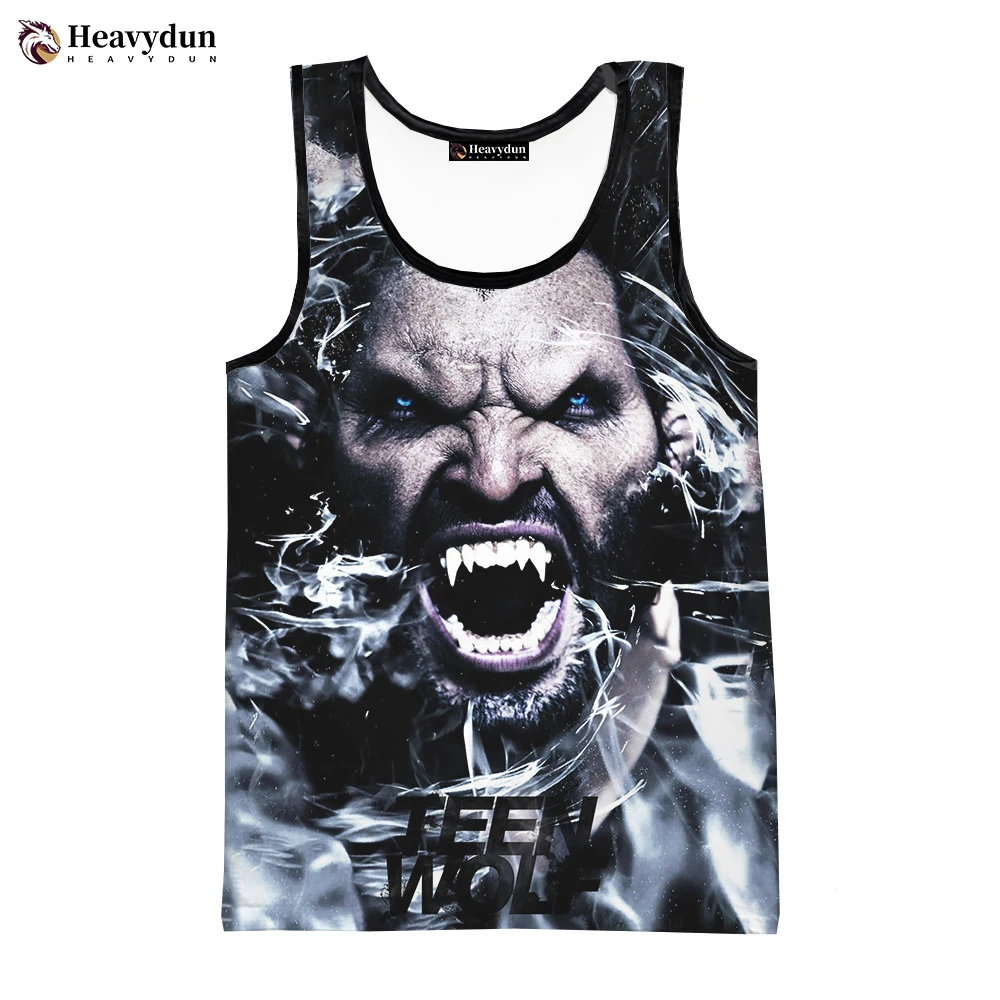 

Newest Movies Teen Wolf Fashion Summer Men Tank Tops Sleeveless Spring Summer Harajuku Personality 3D Printed Beach Tops Tees