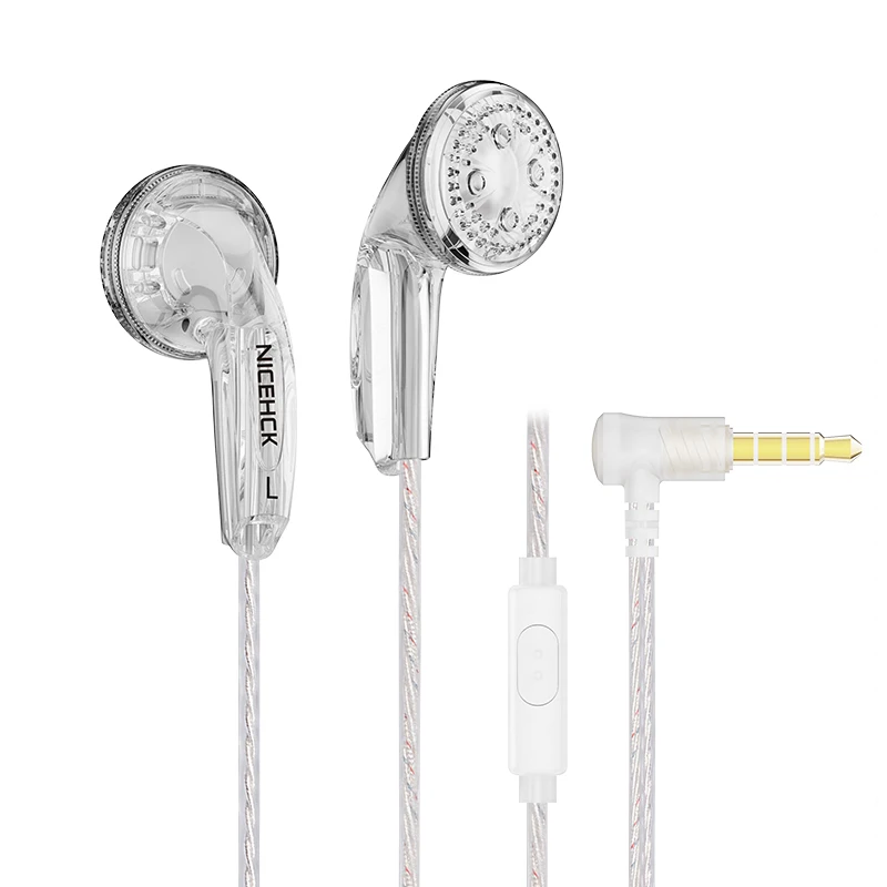 NiceHCK YD30 UV Varnish Surface 3.5mm HIFI Music Wired Earbud 15.4mm Dynamic HD Microphone Earphone for Gaming Meeting Vido EB2S 3