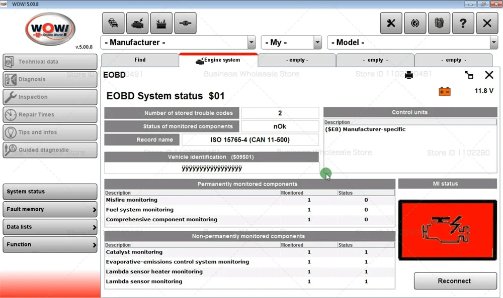 2026 Software mit Crack WaewCars Diagnose WU-RTH W-O-W V5.00.12 5.00.8 R2 Fehlercode-Lösung Mehrsprachig Reset-Funktion – Detail 6