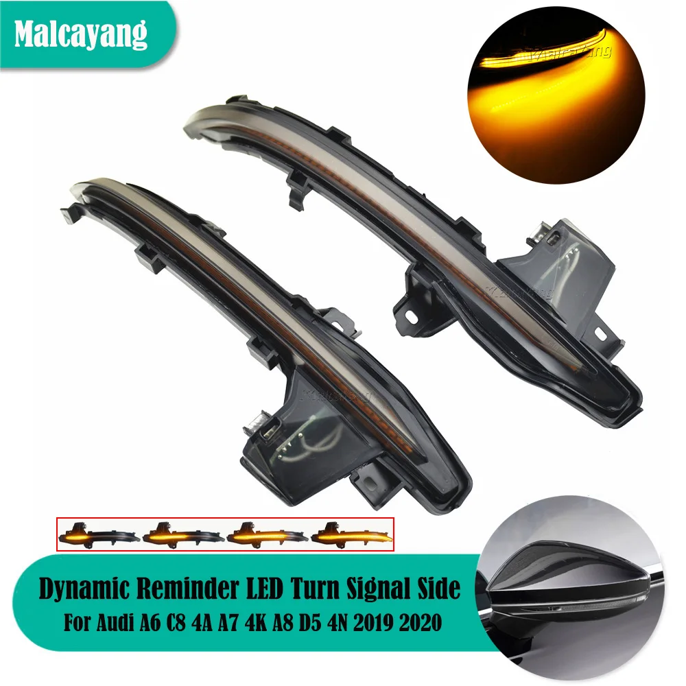 

2 шт. для Audi A6 C8 4A A7 4K A8 D5 4N 2019 2020 автомобильное светодиодное боковое зеркало, динамичессветильник сигнал поворота