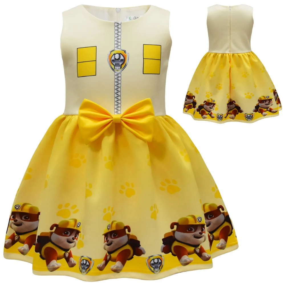 new Kids Dresses Girls Patrol Dog Halloween Cosplay Costumes Mascot Chase Dog Children Carnival Party Role Play Clothes for Girl