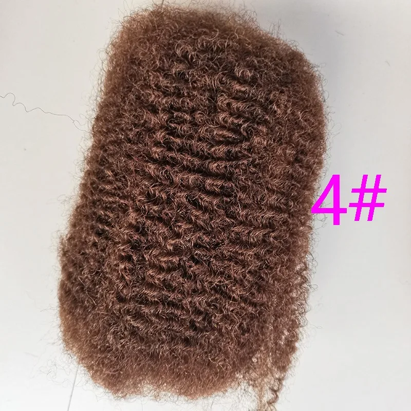 Premium 4C Afro Kinkys Bulk Hair 4#30#27#Burgundy 30g/50g Fluffy Human Hair Braiding Bulk Extensions for Women Styling Braiding 3