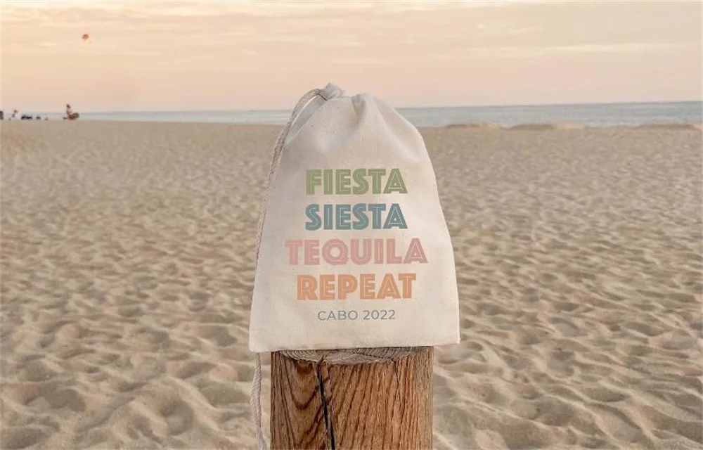 

20pcs Fiesta Siesta Tequila Repeat - Bachelorette Party - Hangover Kit Bags - Hangover Recovery Kit - Custom Mexico Survival Kit
