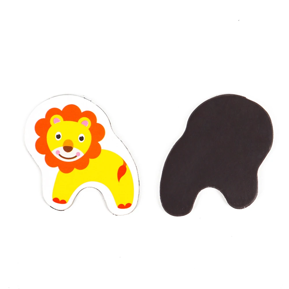 12pcs Colorful 3D Novelty Animals Wooden Cartoon Fridge Magnet Sticker
