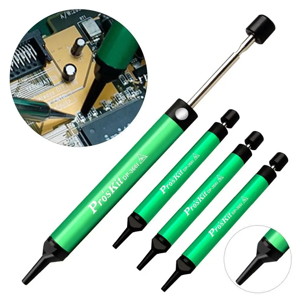 Tin Suction Device DP-366I Suction Remover Sucker Aluminum Alloy Tin Pump Durable Repair Tools Soldering Accessories Desoldering Suction Pump,Desoldering Pump,Electrothermal Solder Sucker,Tin Pump