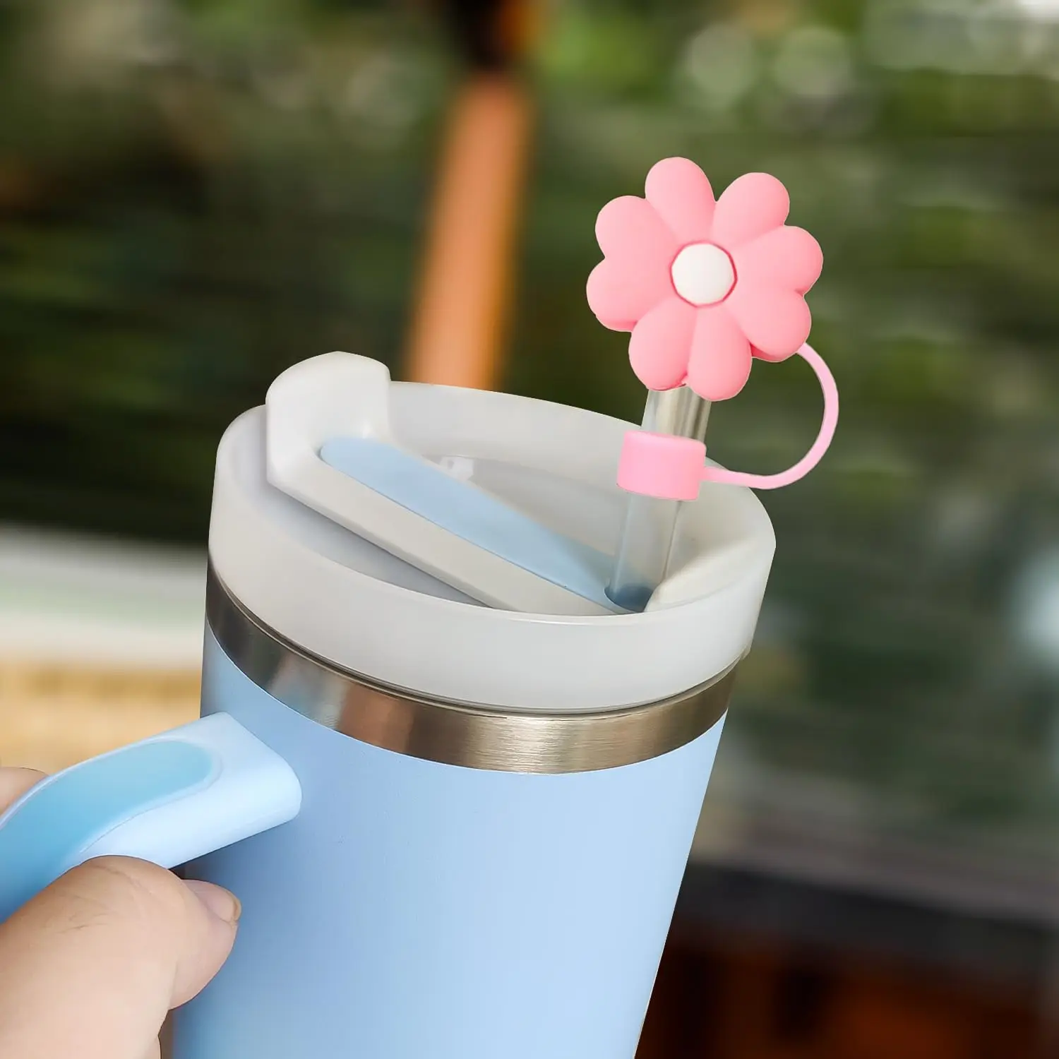 HengDidi Reusable Silicone Straw Covers For 10mm Straws - Hygienic, Food Grade, Portable Dust Protectors For Cups And Outdoor Activities
