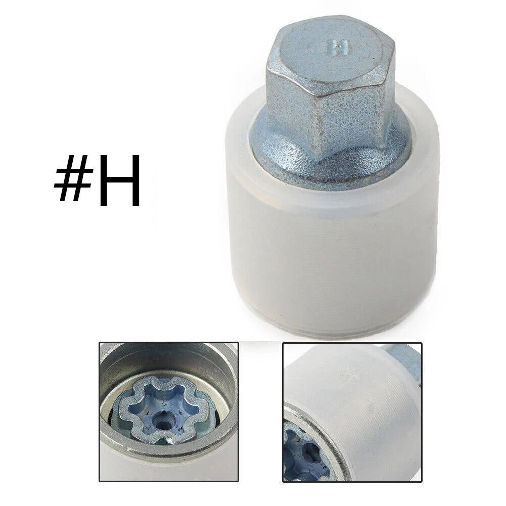 

Tire Wheel Lock Anti-Theft Screw Lug Nut Bolt Removal Key Socket “H" Model Chrome-molybdenum Steel Wheel Nut Key