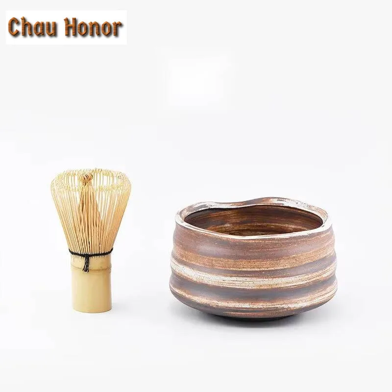 500ml Zen Japanese Tea Ceremony Matcha Bowl Stoneware Tea Ceremony Accessories Tea Wash Basin Handmade Ceramic Large Ramen Bowl