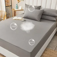 Waterproof Mattress Cover with Zipper 6-Sides All Inclusive Mattress Protector Bed Cover Anti-slip Fitted Bed Sheet Customizable 3