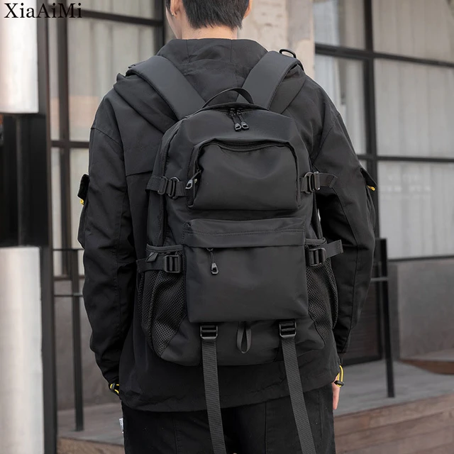 Black Fashion Men Backpack Bags Large Capacity Multifunction Casual Travel  Laptop Backpacks For Mlan School Bag Shoulder Bagpack - Backpacks -  AliExpress