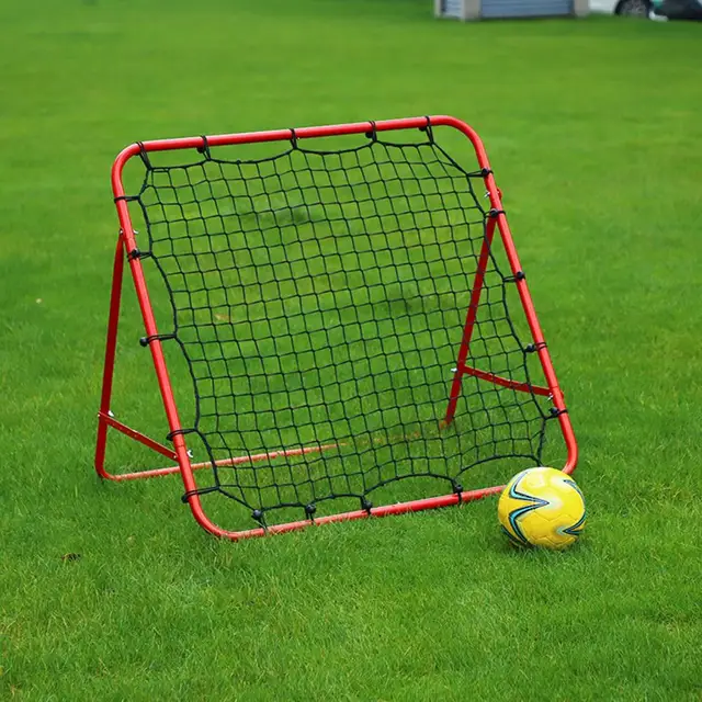 Filet De Rebond Métallique 62x62 Cm – Angle Réglable, 20 Cordes élastiques, Pour Entraînement Football, Tennis, Handball