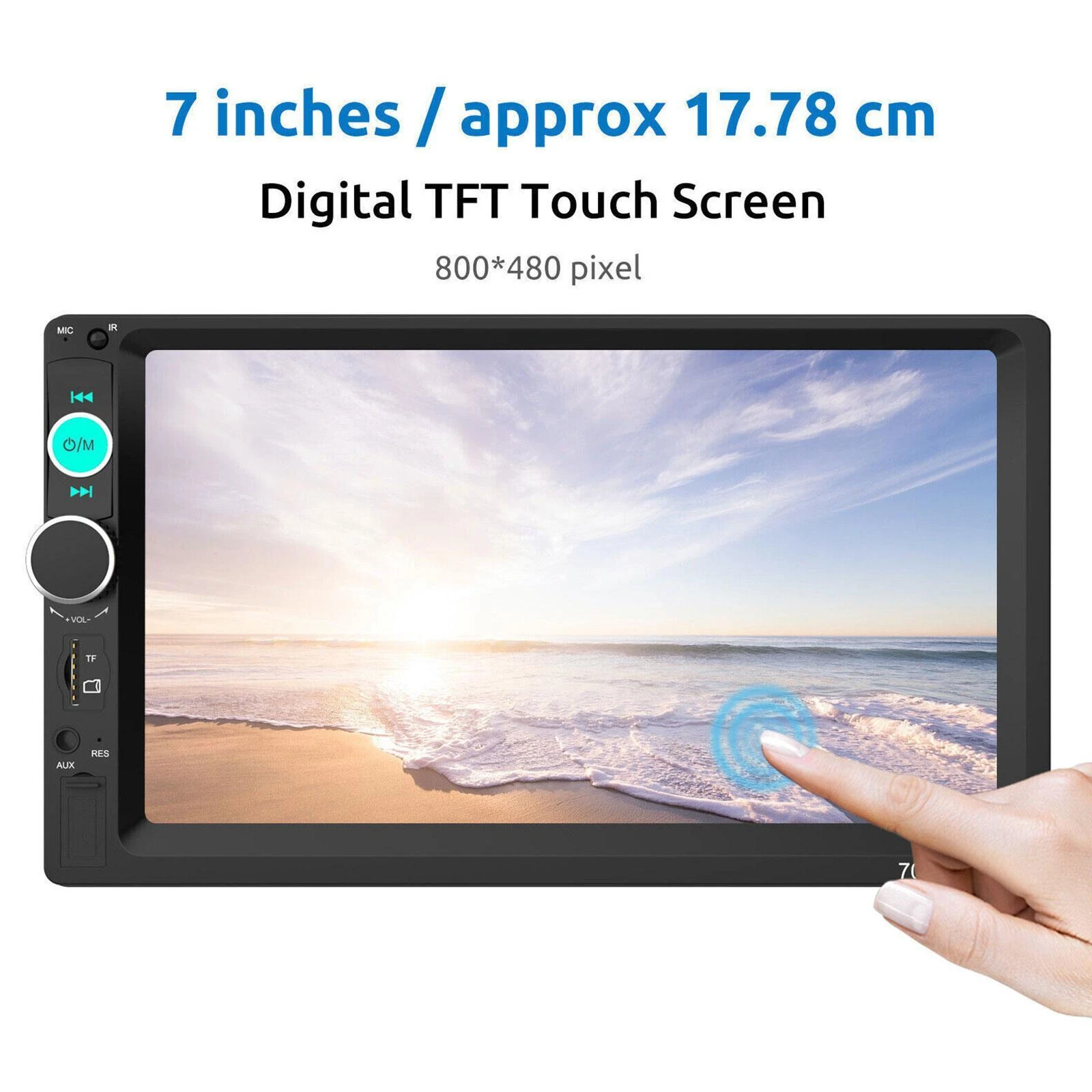 7 Inch Car Auto Radio 1080P Full Screen Car Multimedia Player Supports