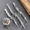1PC 3Size Kitchen Tweezer BBQ Food Tweezer Clip Mini Chief Tongs Stainless Steel Portable for Picnic Meat Barbecue Cooking Tool 2