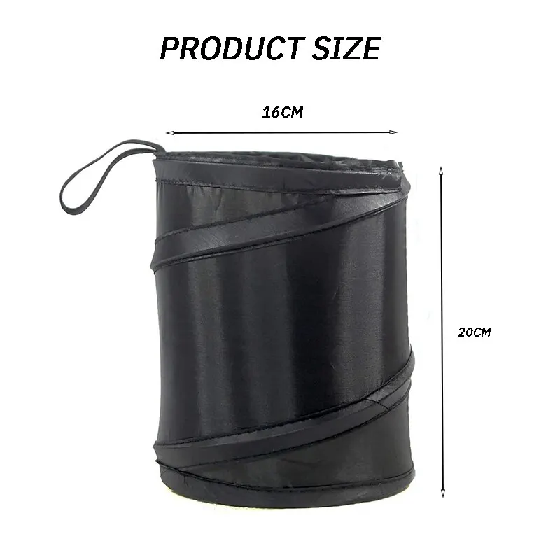 Car Trash Can Portable Foldable Hanging Car Storage Bucket Chair Back Oxford Cloth Storage Bag 1pc