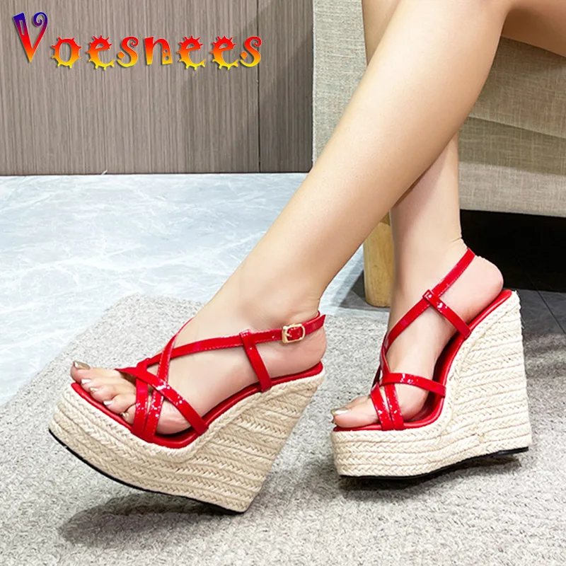 New Hemp Rope Platforms Fashion Women's Shoes Nightclub