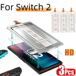 Premium Tempered Glass Screen Protector Kit - 3 Pack, 9H Hardness, Bubble - Free & Anti - Scratch - 3PCS (For Switch 2)