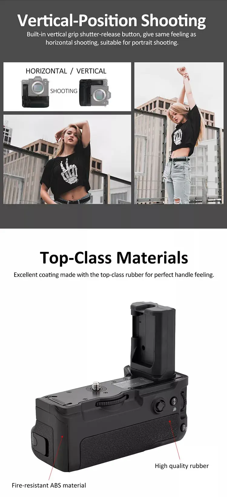 Description Picture 3 of itemA7R3 Battery Grip VG-C3EM Vertical Grip for Iconic Brand A7R III A7RIII A7RM3 A7R3 ILCE-7RM3 Vertical Battery Grip