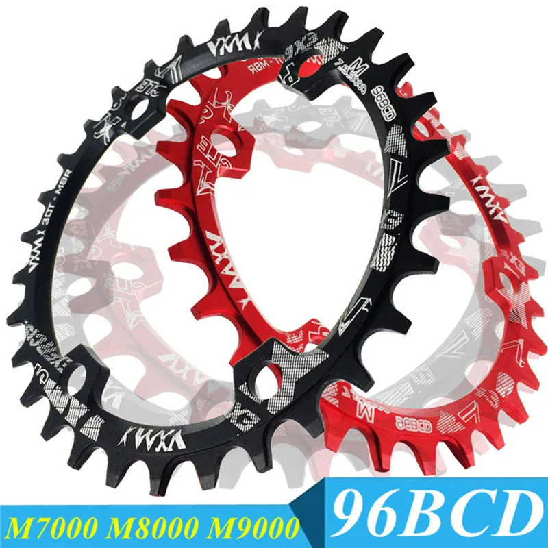

MTB Bicycle Crank set Round Oval Shape Chainwheel 30/32T/34T/36T/38T 96BCD Chainring Bike Circle Crankset for M7000 M8000 M9000