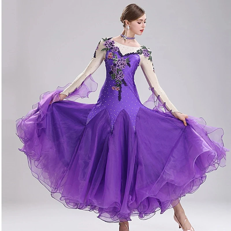 

Ballroom dance competition dresses ballroom dance competition dresses viennese waltz dress foxtrot dance dresses standard purple