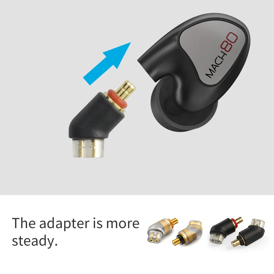 OKCSC QDC 2 ピンメス IPX T2 オスイヤホンアダプターからイヤホン