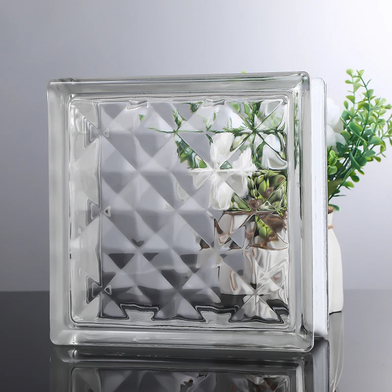 thumbnail image 1 of Ladrillo de vidrio ultrablanco, ladrillo de cristal, pared divisoria para baño, transparente, claro, opaco, patrón de sol, ladrillo hueco cuadrado, 1 of 5