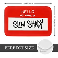Hello My Name Is Slim Shady Eminem Anti-slip Doormat Floor Mat Antiwear Carpet Rug for Kitchen Entrance Home Bedroom Footpad Mat 2