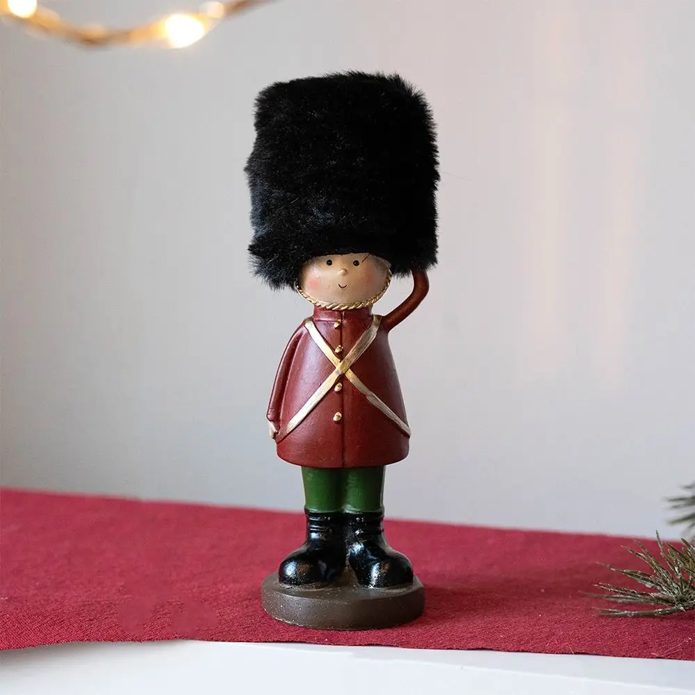 Cartoon Christmas Resin Nutcracker Handcrafted Standing Nutcracker Soldier Ornament Hand Painting Pendant