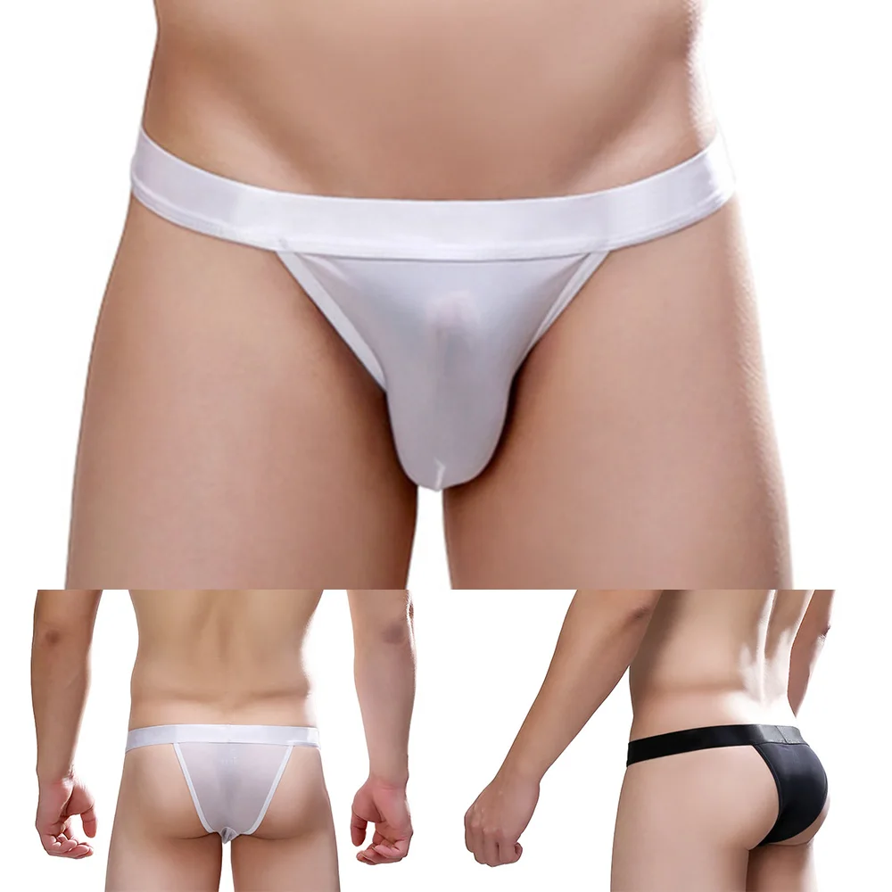 

Sissy Panties Mens Sexy Thin Briefs Cool Ice Silk Low Waist Male Underwear Bikini Pouch Panties Elasticity Slip Hombre