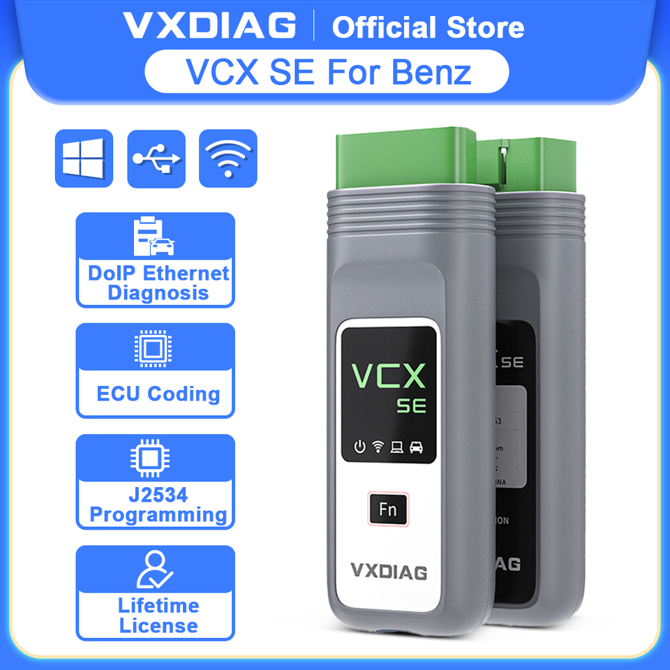 VXDIAG VCX SE for Mercedes OBD2 Diagnostic Tool VCX VX800 for Benz MB Star C6 Car Scanner Active Test Coding Programming DoIP